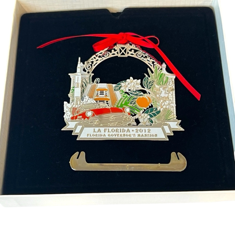 Florida Governor's Mansion Christmas Ornament La Florida‎ 2012 In Original Box
